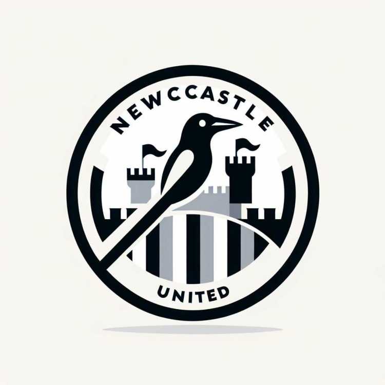 Create a modern twist on the Newcastle United Football Club crest. Maintain elements such as the mag.jpeg